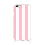 Vertical Stripes - White and Pink Apple iPhone 6/6S Silicone Case (Transparent)