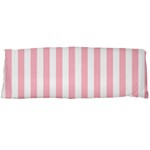 Vertical Stripes - White and Pink Body Pillow Case (Dakimakura) (One Side)