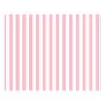 Vertical Stripes - White and Pink Double Sided Flano Blanket (Large)