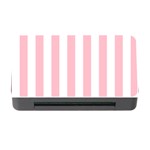 Vertical Stripes - White and Pink Memory Card Reader with CF