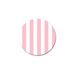Vertical Stripes - White and Pink Golf Ball Marker