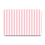 Vertical Stripes - White and Pink Plate Mat