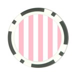 Vertical Stripes - White and Pink Poker Chip Card Guard (10 pack)