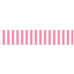 Vertical Stripes - White and Flamingo Pink Flano Scarf (Small)