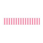 Vertical Stripes - White and Flamingo Pink Flano Scarf (Mini)