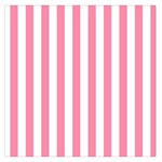 Vertical Stripes - White and Flamingo Pink Large Satin Scarf (Square)