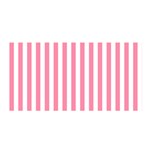 Vertical Stripes - White and Flamingo Pink Satin Wrap