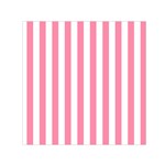 Vertical Stripes - White and Flamingo Pink Small Satin Scarf  (Square)
