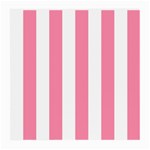 Vertical Stripes - White and Flamingo Pink Medium Glasses Cloth