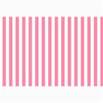 Vertical Stripes - White and Flamingo Pink Collage 12  x 18 