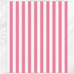 Vertical Stripes - White and Flamingo Pink Canvas 8  x 10 