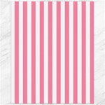 Vertical Stripes - White and Flamingo Pink Canvas 16  x 20 