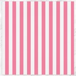 Vertical Stripes - White and Flamingo Pink Canvas 20  x 20 