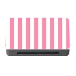 Vertical Stripes - White and Flamingo Pink Memory Card Reader with CF