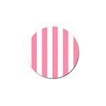 Vertical Stripes - White and Flamingo Pink Golf Ball Marker (10 pack)