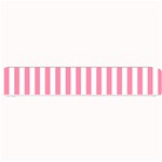 Vertical Stripes - White and Flamingo Pink Small Bar Mat