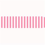 Vertical Stripes - White and Flamingo Pink Medium Bar Mat