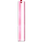 Vertical Stripes - White and Flamingo Pink Large Book Mark
