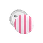 Vertical Stripes - White and Flamingo Pink 1.75  Button