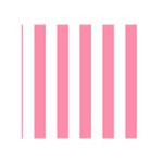 Vertical Stripes - White and Flamingo Pink Greeting Card 5  x 7 