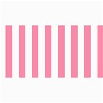 Vertical Stripes - White and Flamingo Pink 4  x 8  Photo Cards