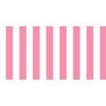 Vertical Stripes - White and Flamingo Pink YOU ARE INVITED 3D Greeting Card (8x4)