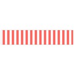 Vertical Stripes - White and Pastel Red Flano Scarf (Small)