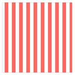 Vertical Stripes - White and Pastel Red Large Satin Scarf (Square)