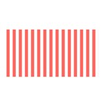 Vertical Stripes - White and Pastel Red Satin Wrap