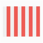Vertical Stripes - White and Pastel Red Small Glasses Cloth