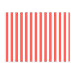 Vertical Stripes - White and Pastel Red Double Sided Flano Blanket (Mini)