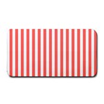 Vertical Stripes - White and Pastel Red Medium Bar Mat