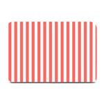 Vertical Stripes - White and Pastel Red Plate Mat
