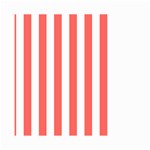 Vertical Stripes - White and Pastel Red Small Garden Flag (Two Sides)
