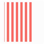 Vertical Stripes - White and Pastel Red Large Garden Flag (Two Sides)