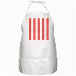 Vertical Stripes - White and Pastel Red BBQ Apron