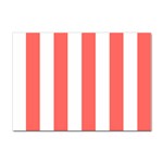 Vertical Stripes - White and Pastel Red Sticker A4 (10 pack)