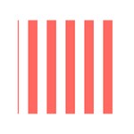 Vertical Stripes - White and Pastel Red Greeting Card 5  x 7 