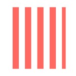 Vertical Stripes - White and Pastel Red Greeting Card 4.5  x 6 