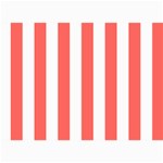 Vertical Stripes - White and Pastel Red 5  x 7  Photo Cards