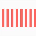 Vertical Stripes - White and Pastel Red 4  x 8  Photo Cards
