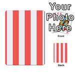 Vertical Stripes - White and Pastel Red Multi-purpose Cards (Rectangle)