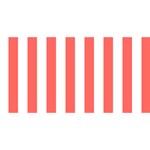 Vertical Stripes - White and Pastel Red YOU ARE INVITED 3D Greeting Card (8x4)