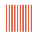 Vertical Stripes - White and Tomato Red Small Satin Scarf  (Square)