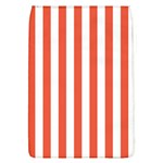 Vertical Stripes - White and Tomato Red Removable Flap Cover (L)