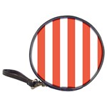 Vertical Stripes - White and Tomato Red Classic 20-CD Wallet