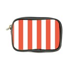 Vertical Stripes - White and Tomato Red Coin Purse