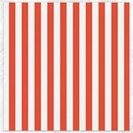 Vertical Stripes - White and Tomato Red Canvas 16  x 16 
