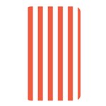 Vertical Stripes - White and Tomato Red Memory Card Reader (Rectangular)