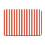 Vertical Stripes - White and Tomato Red Plate Mat
